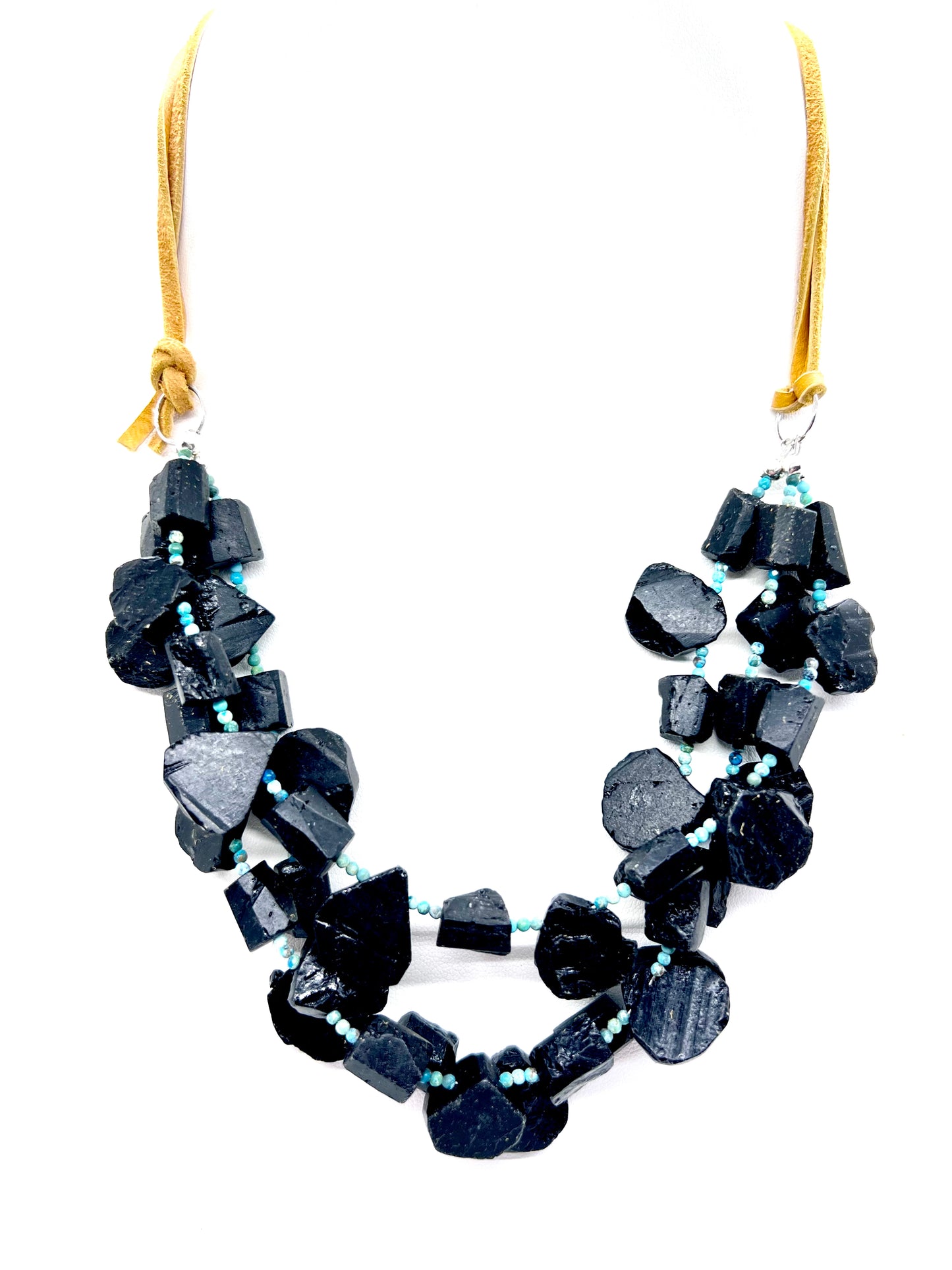 Spotless with Black Tourmaline and Turquoise