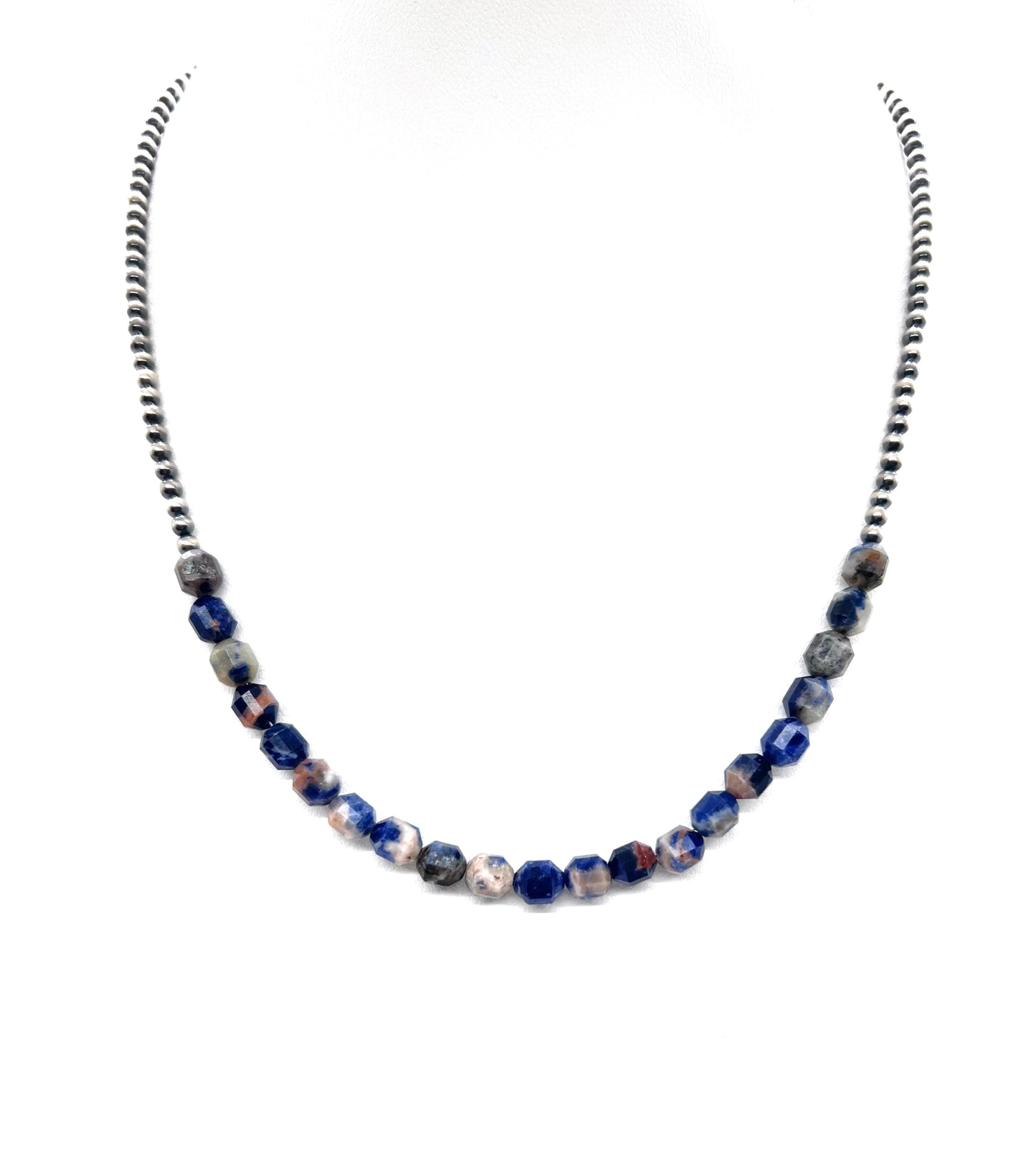 Petunia with Sodalite and Navajo Pearls
