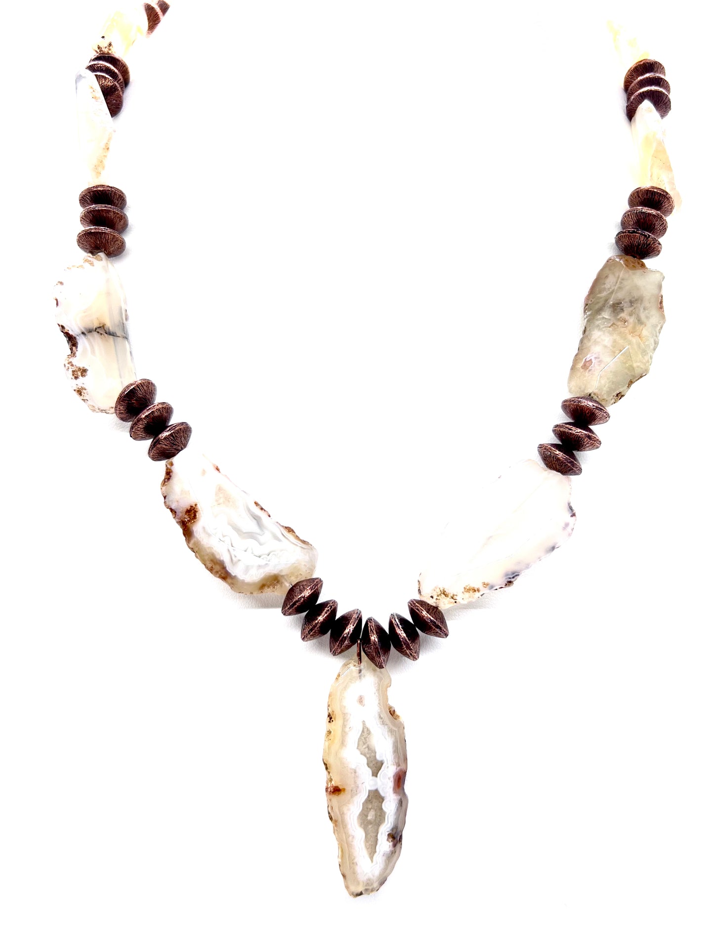 Petunia with Natural Condor Agate and Copper