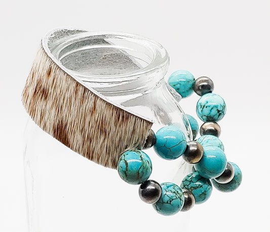 BH with Natural Green Turquoise and Navajo Pearls