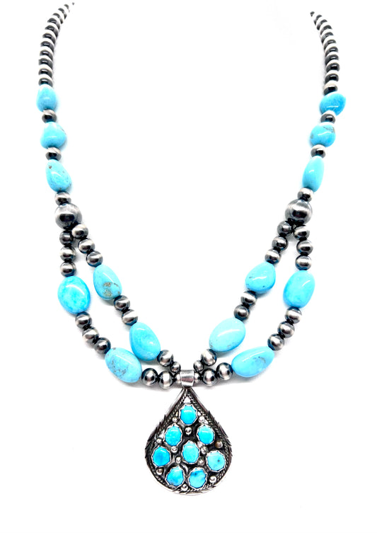 Bailey with Turquoise and Navajo Pearls