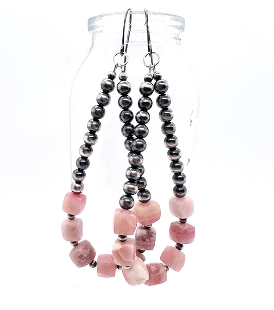 Quinnie with Pink Opal and Navajo Pearls
