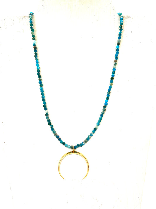 Petunia with Apatite and Copper Pendant