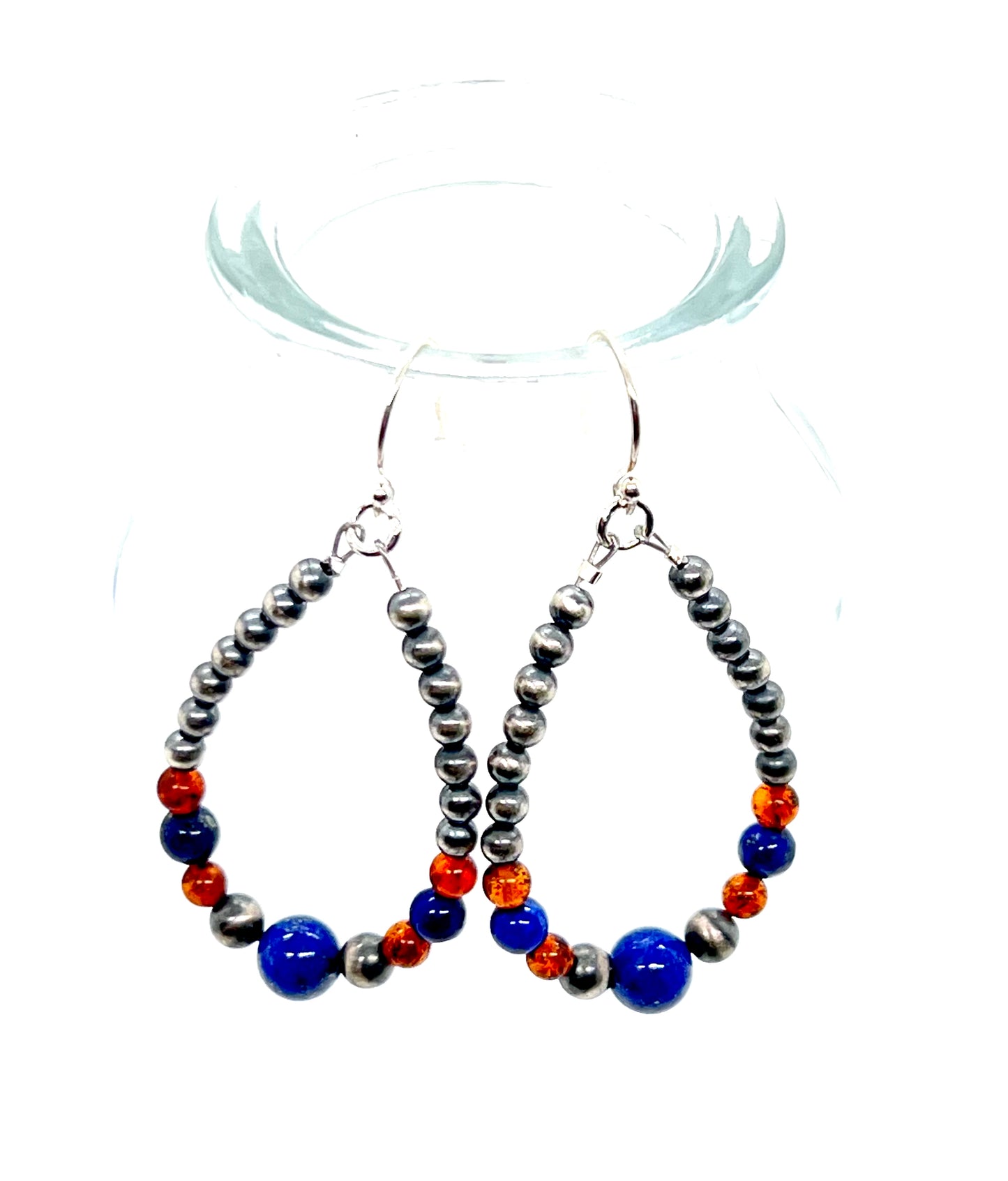 Bonnie with Navajo Pearls, Lapis Lazuli and Baltic Amber Beads