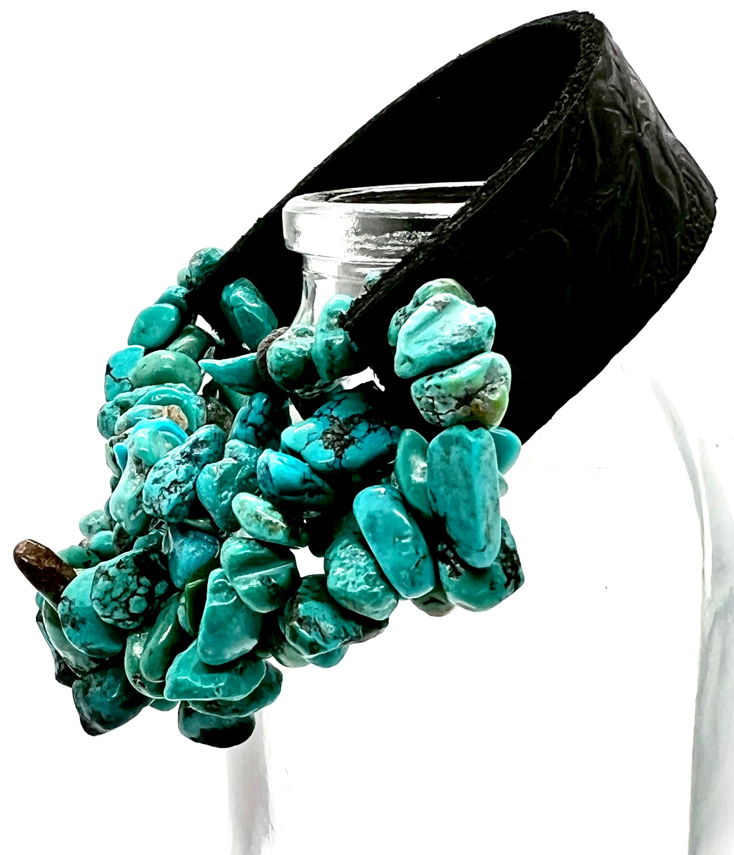BH with Natural Turquoise and Black Acanthus