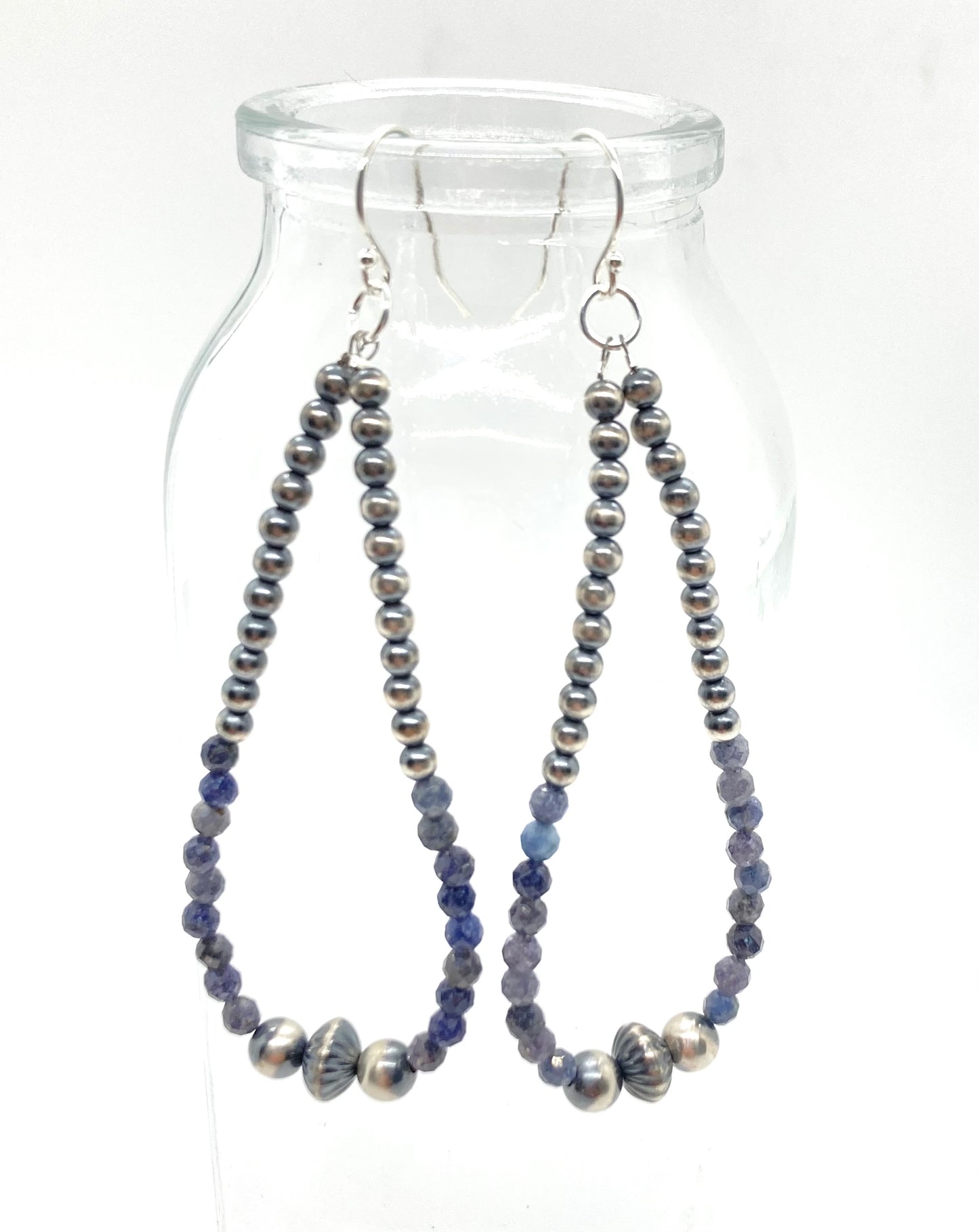 Quinnie with Sapphire and Navajo Pearls